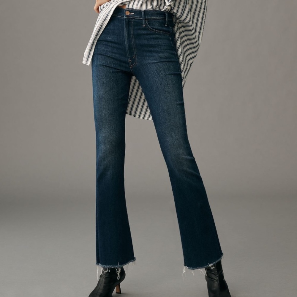 MOTHER - The Hustler High-Rise Ankle Fray Jeans